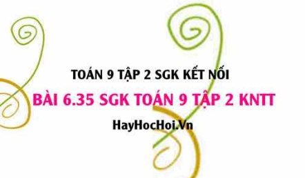 Bài 6.35 SGK Toán 9 tập 2 Kết nối tri thức
